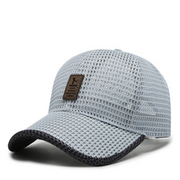 Lato Unisex mężczyźni wędkarstwo czapki baseballowe damskie oddychające siatkowe czapki z prostym daszkiem czarne czapki sportowe Casual Cap 3